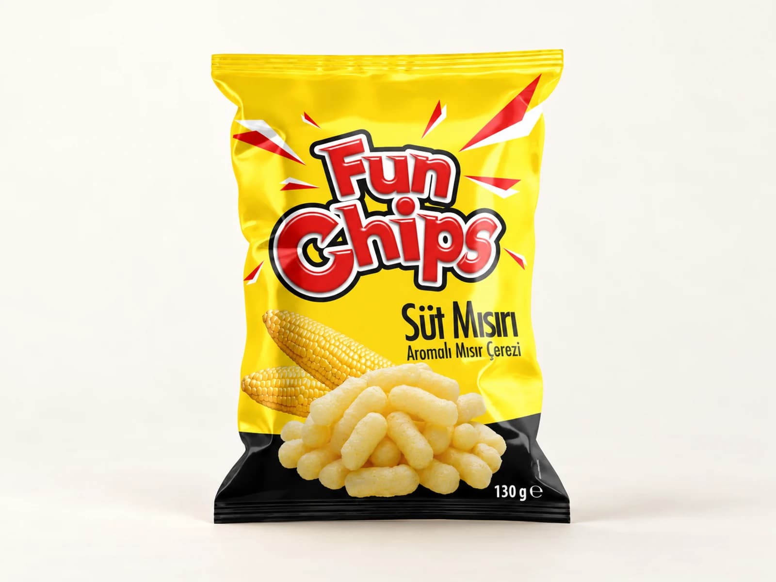 Funchips Sweet Corn Flavour Corn Snack – 130 g