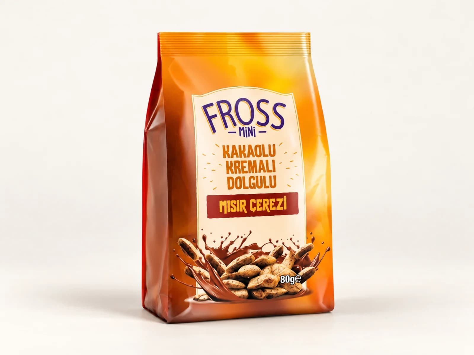 Fross Cocoa Cream Filled Corn Snack – 80 g