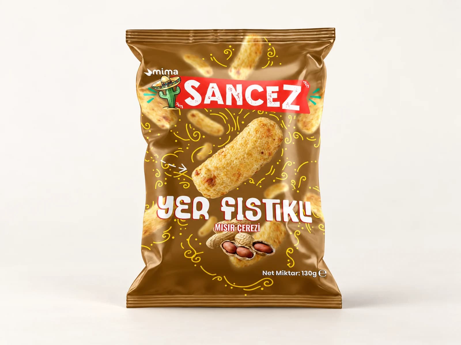 Sancez Peanut Flavour Corn Snack – 130 g