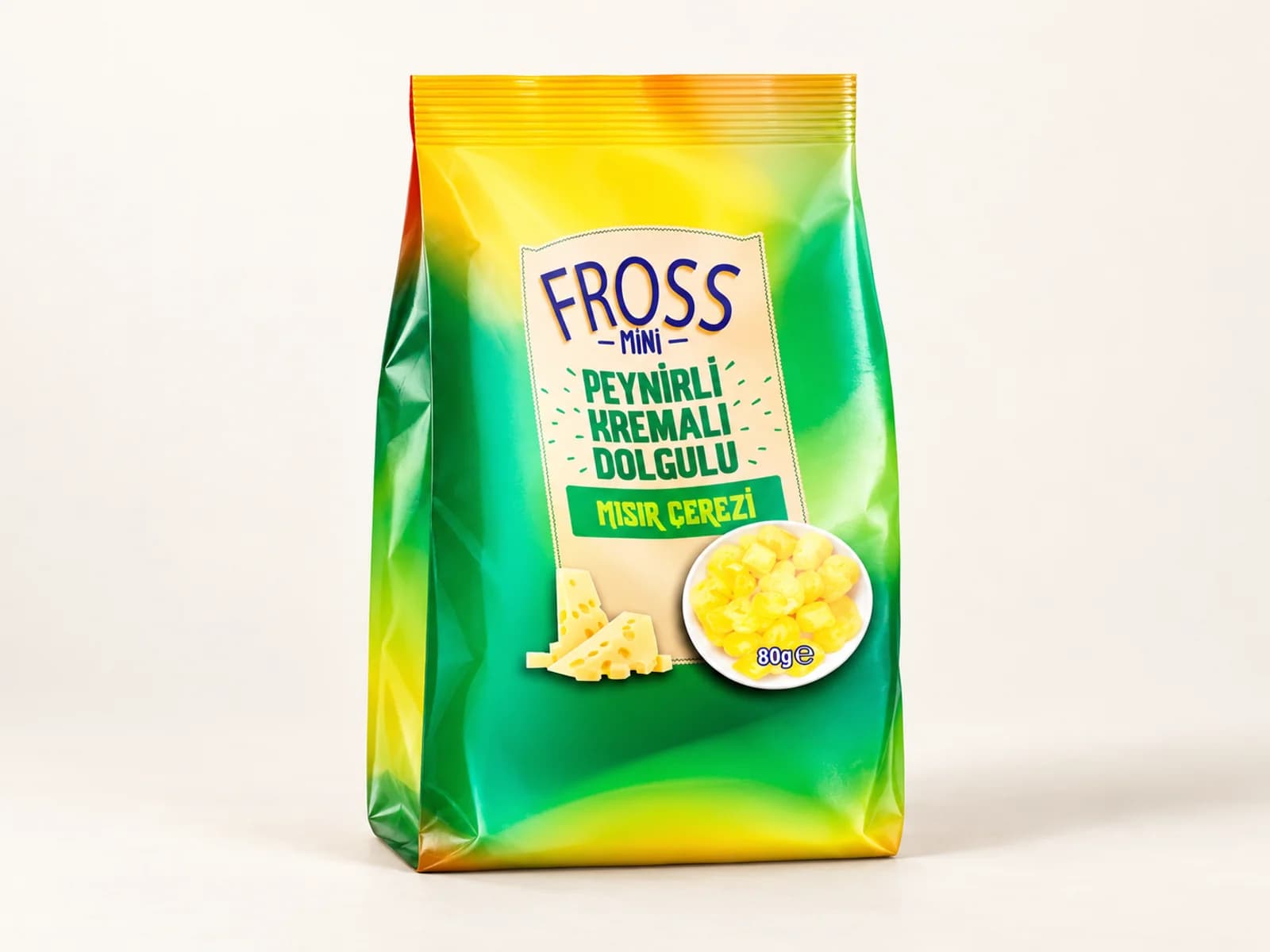 Fross Cheese Cream Filled Corn Snack – 80 g